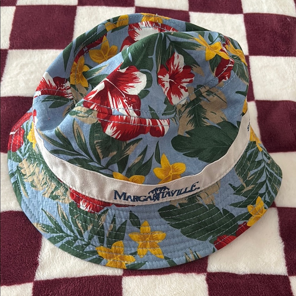 Adult MargaritaVille St. Thomas Floral Bucket Hat EUC
